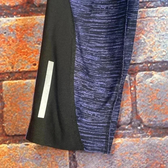 Nike Dry Fit Woman’s Activewear Leggings Blue Black Large - Picture 2 of 8